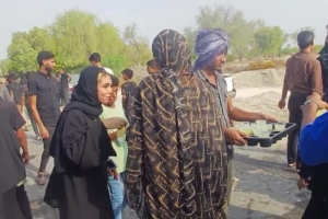 برپایی موکب حضرت فاطمه زهرا س  مسجد جامع افضل روستای گورزانگدر سالروز شهادت امام رضا ع