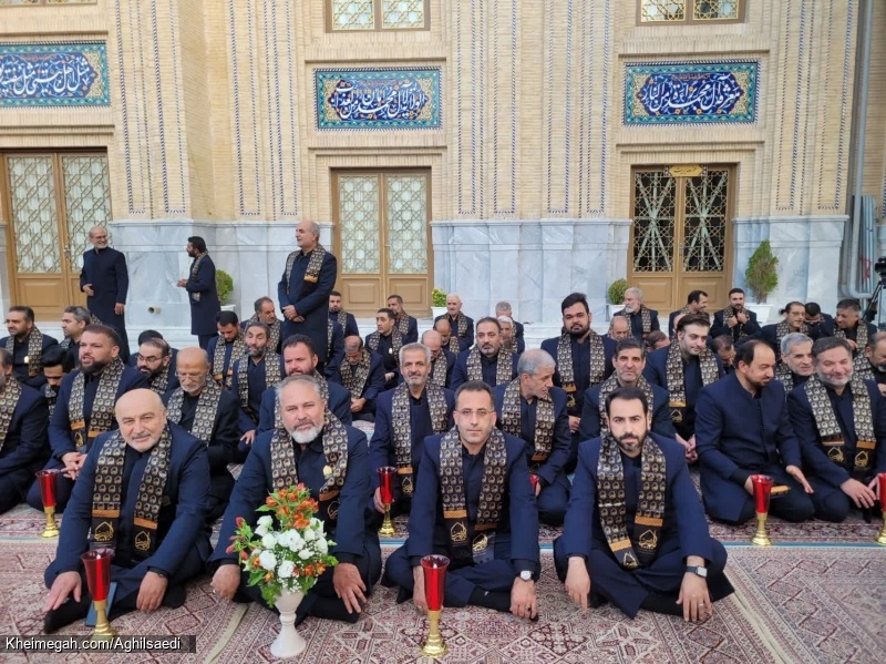 خطبه خوانی شب هفتم امام حسین ع درحرم خواهرامام رضا ع