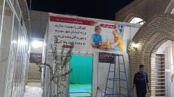 گزارش تصویری از آذین بندی خیابان برای مراسم توسط خادمان هیئت عقیله بنی هاشم سلام الله علیها
