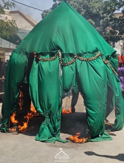 هیئت امیرالمؤمنین علی ابن ابیطالب علیه السلام خیمه سوزان ظهرعاشورا