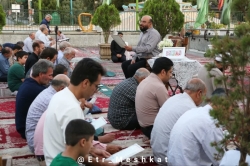 مراسم اقامه نماز و دعای استغاثه به امام زمان  امامزاده عبدالله همدان