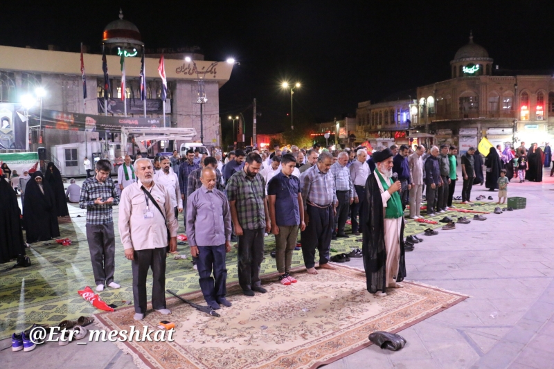 مراسم اقامه نماز و استغاثه همدان میدان امام خمینی(ره)