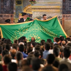 تصویر مراسم جشن شب ولادت امام رضا (ع) 18 اردیبهشت 1404 حاج محمود کریمی - هیات رایه العباس چیذر