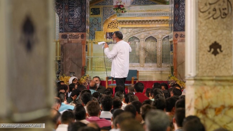 تصویر مراسم جشن شب ولادت امام رضا (ع) 18 اردیبهشت 1404 حاج محمود کریمی - هیئت رایت العباس چیذر