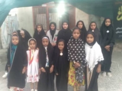 اجرای گروه سرود خواهران هیئت مذهبی امام علی ع مسجد جامع افضل روستای گورزانگ