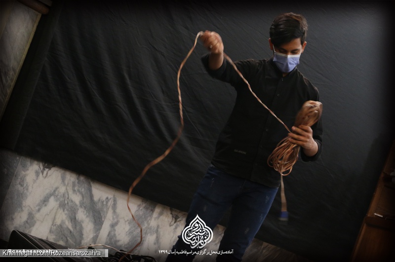 آماده سازی محل برگزاری مراسم فاطمیه