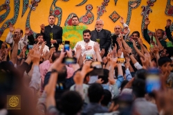 تصویر مراسم جشن شب ولادت امام رضا (ع) 18 اردیبهشت 1404 حاج سید مجید بنی فاطمه - حسینیه ریحانه الحسین