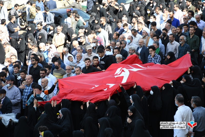 تشییع پیکر شهید سلمان امیر احمدی مدافع امنیت در گلزار شهدای گمنام شهرک شهید محلاتی